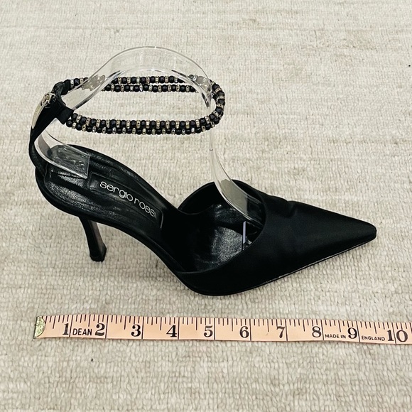 Sergio Rossi Beaded Satin Heels - Picture 7 of 7